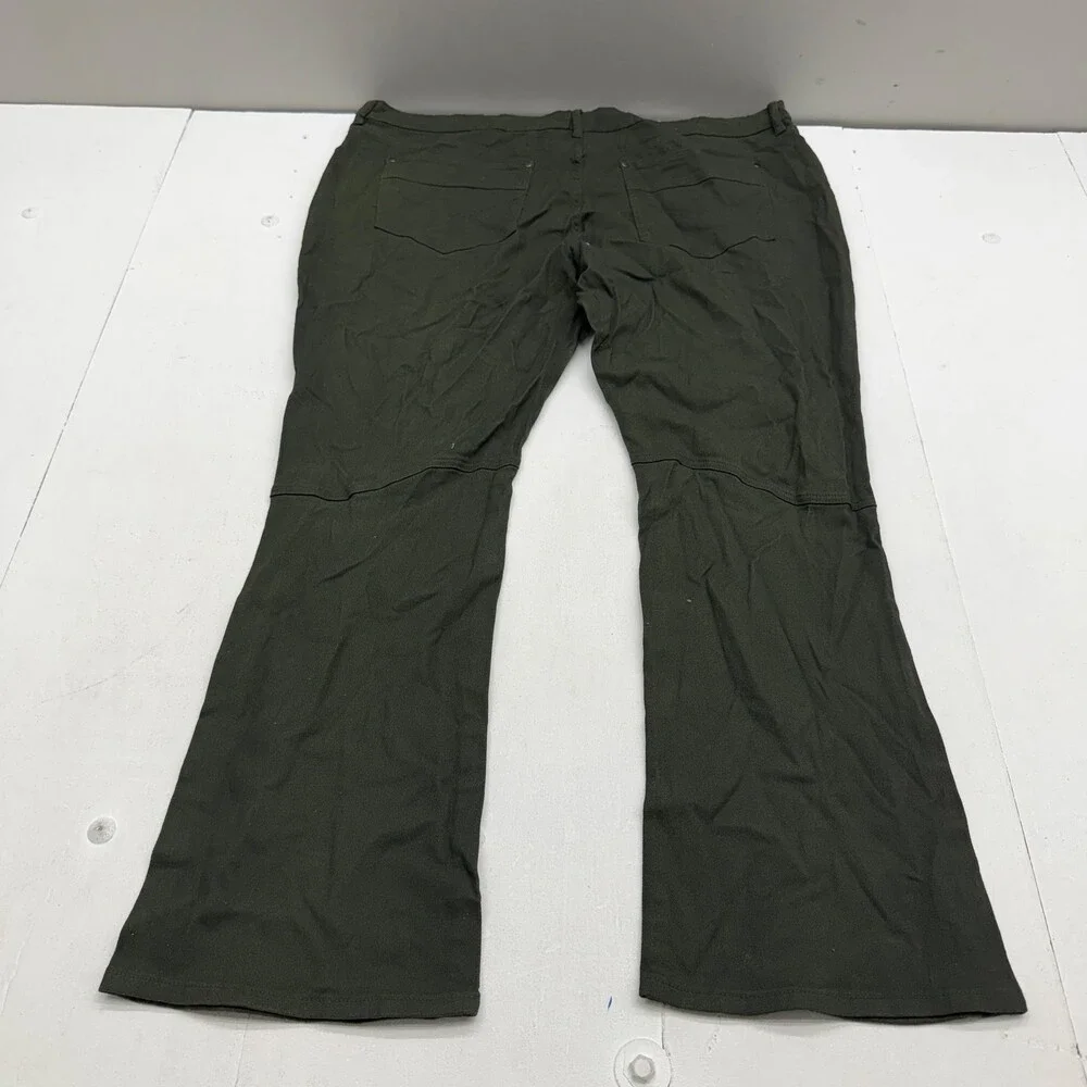 Fashion Nova Pants Womens Plus 3X Olive Headed West Straight Leg Twill Stretch